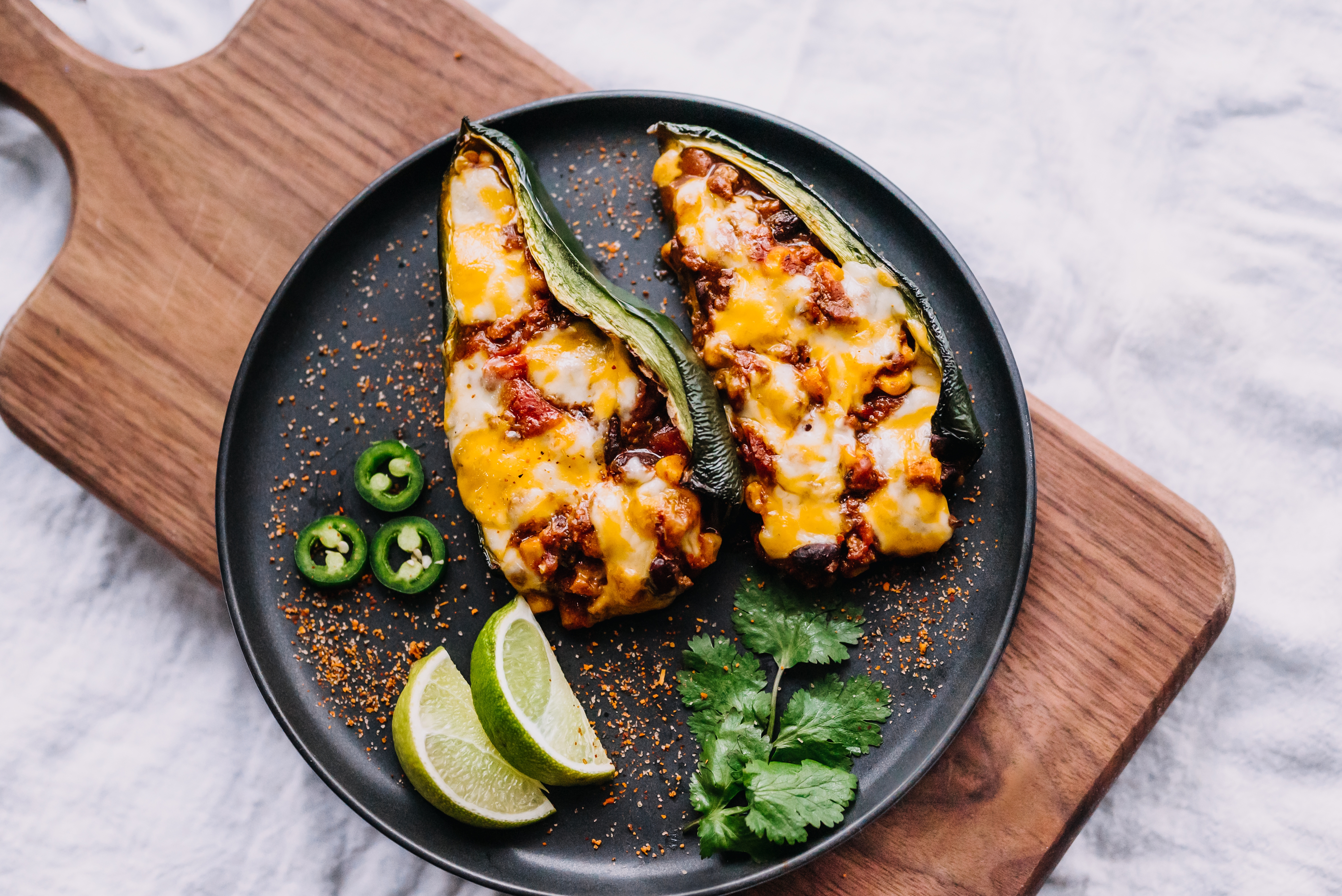 Seafood Stuffed Poblano Peppers